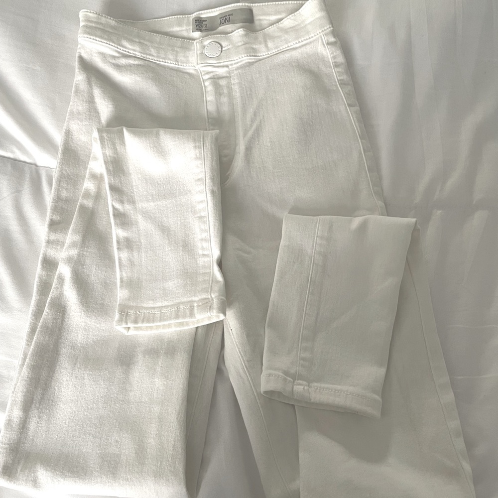 Topshop white high waisted Joni jean.